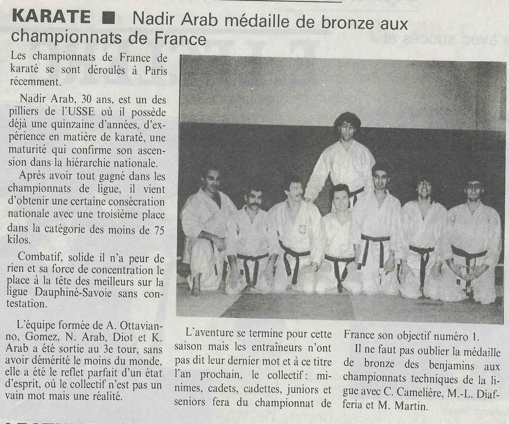 Bronze92b Nadir Arab 3ième au championnats de France en 1992